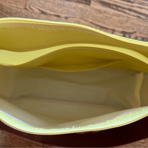 Longchamp Le Pliage yellow shoulder crossbody hobo satchel purse bag gold accent - Picture 11 of 12